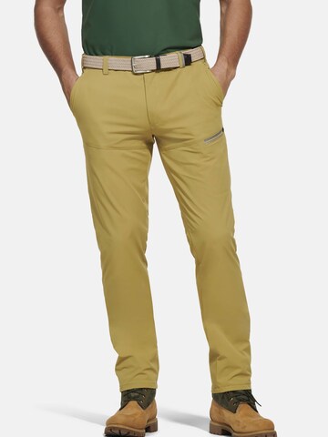 Regular Pantalon chino MEYER en jaune : devant