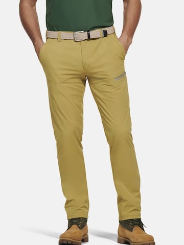 MEYER Regular Chino Pants in Yellow: front