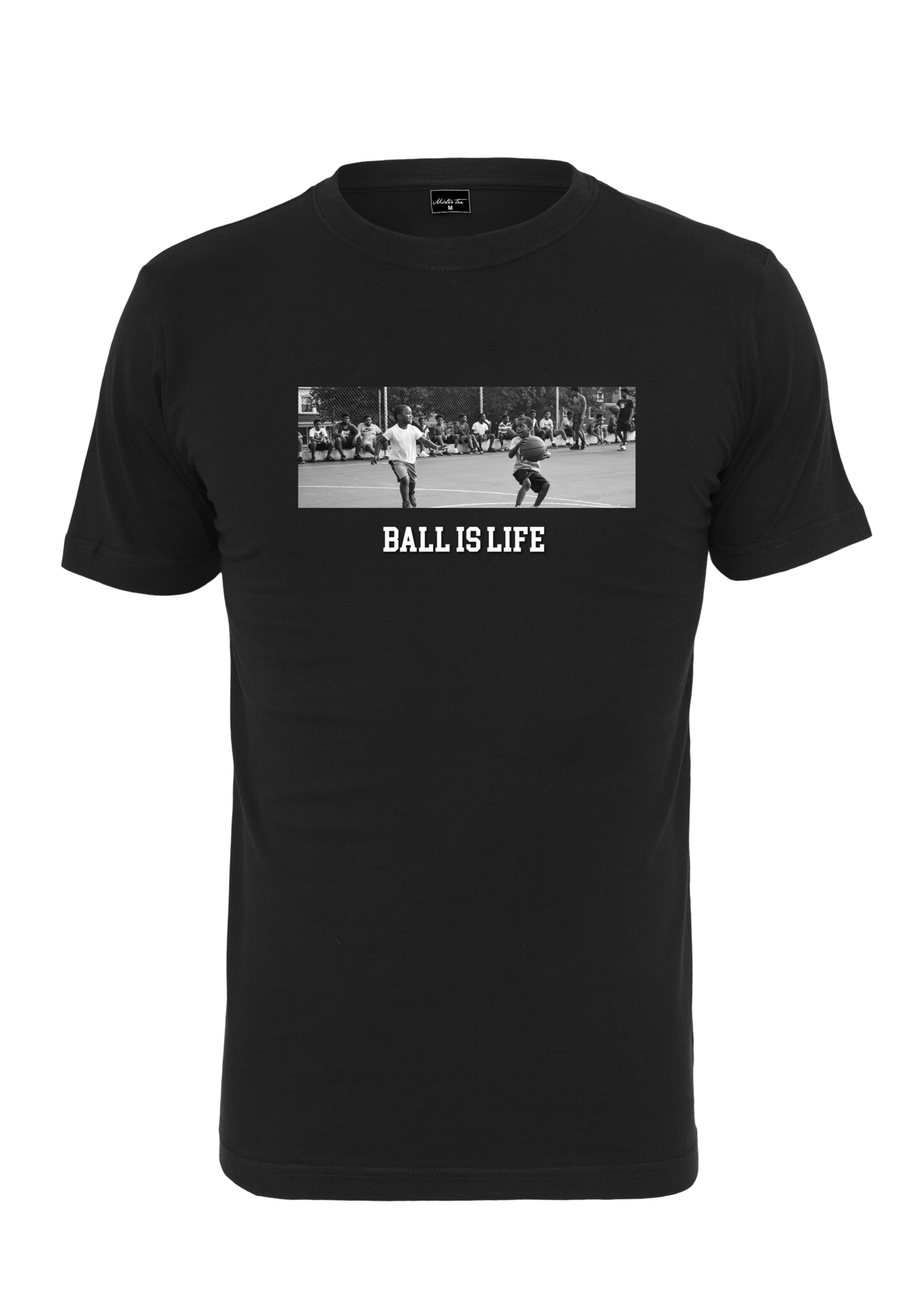 MT Men Shirt ' Ball Is Life' in Zwart: voorkant