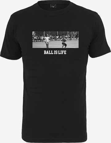 MT Men Shirt ' Ball Is Life' in Zwart: voorkant