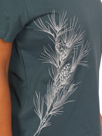 Life-Tree Shirt 'Organic Fairwear Stargazer Pine Branch' in Blau