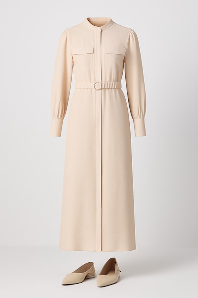 Touche Prive Robe-chemise en rose, Vue avec produit
