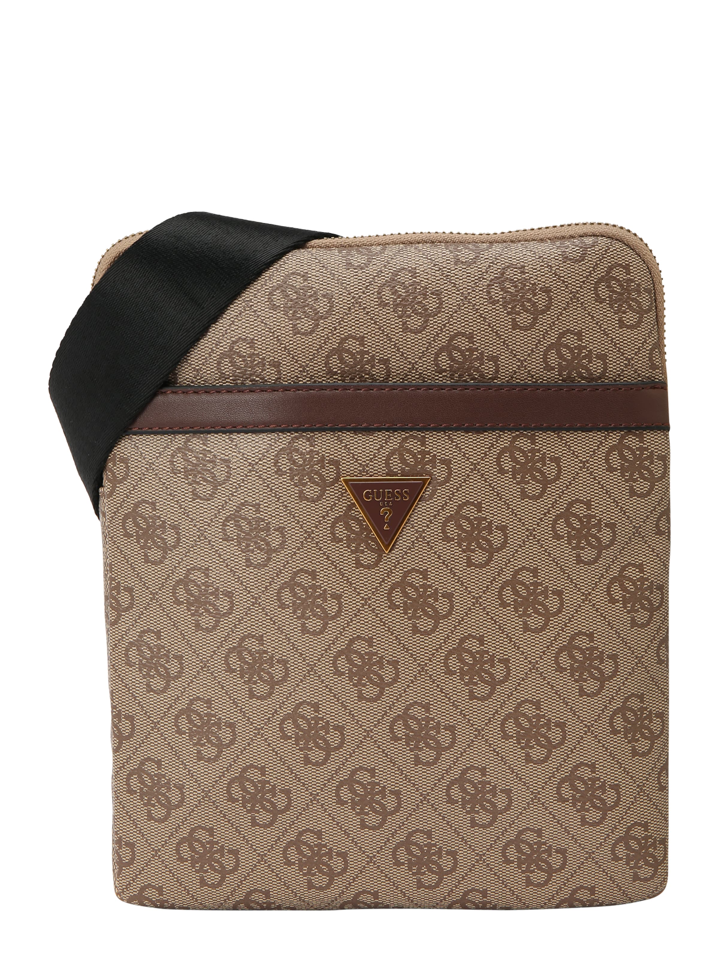 GUESS Crossbody Bag 'MILANO CROSSBODY FLAT' in Beige: front