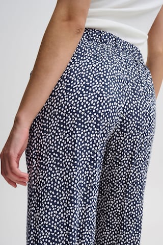 ICHI Wide leg Broek 'Marrakech' in Blauw