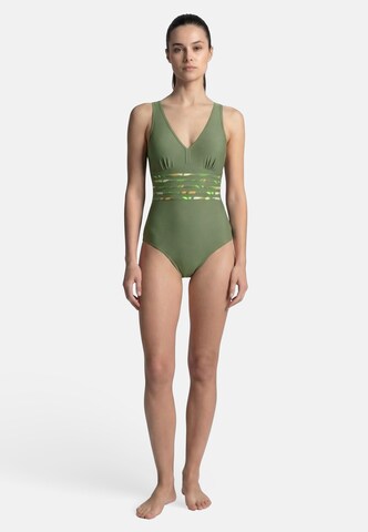 BECO the world of aquasports Bustier Badpak 'Feathers' in Groen