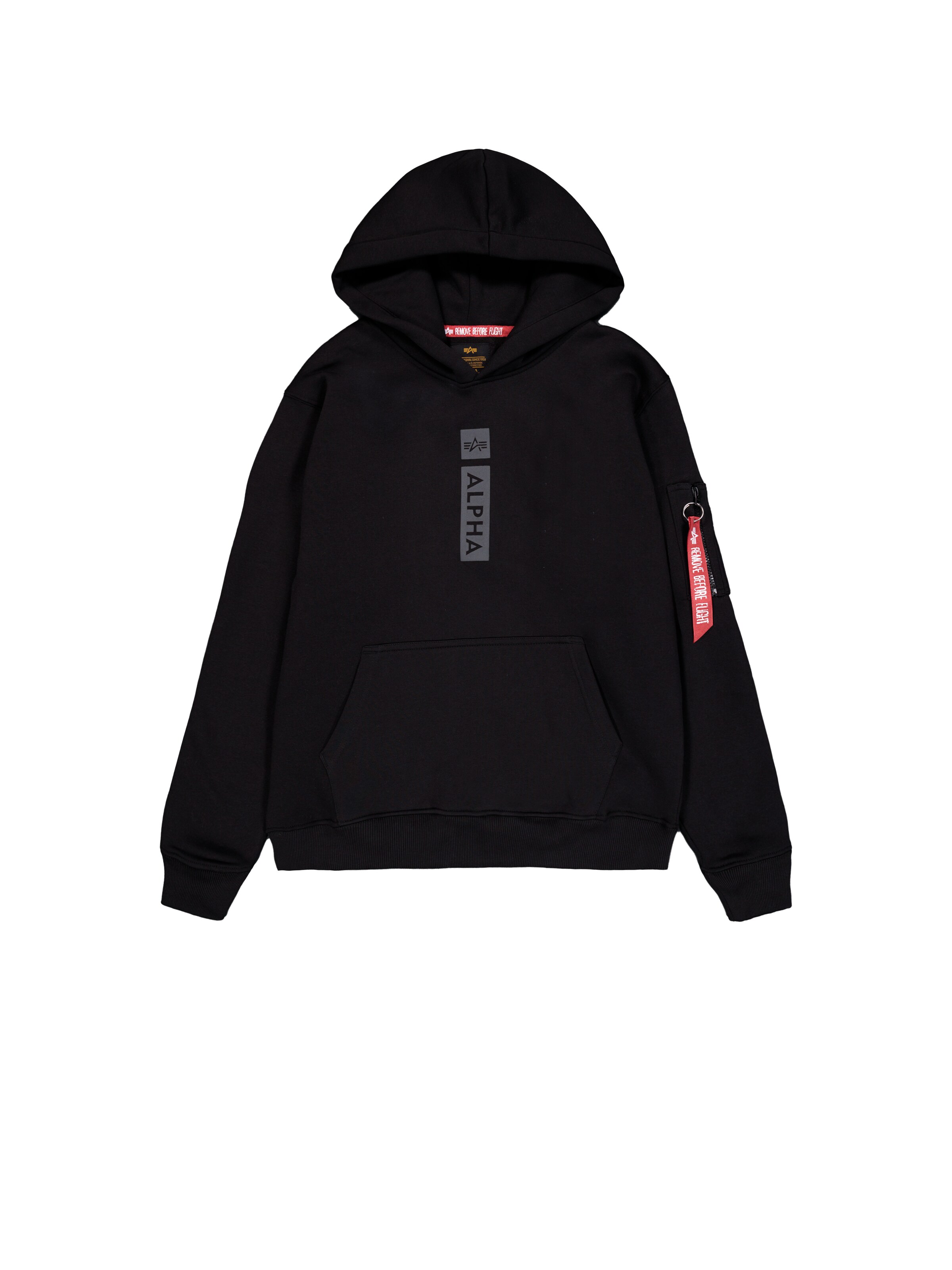 ALPHA INDUSTRIES Sweatshirt 'Alpha PP' in Black: front
