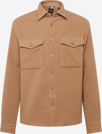 BOSS Black Button Up Shirt 'Neoterio' in Beige: front