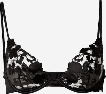 Bustier Soutien-gorge 'Maya Wire' Lindex en noir : devant