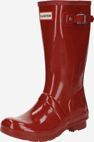 Stivale di gomma di HUNTER in rosso: frontale