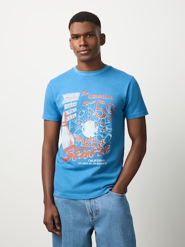 T-Shirt Next en bleu : devant