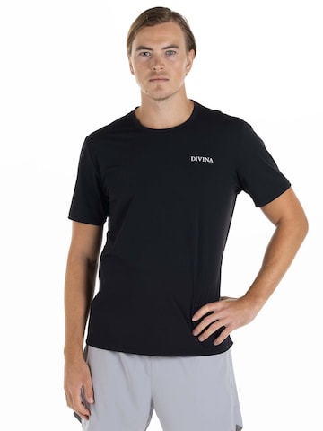 Divina Shirt 'Smooth' in Black: front