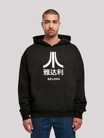 F4NT4STIC Sweatshirt 'Atari Beijing white Retro Arcade Games' in Black: front