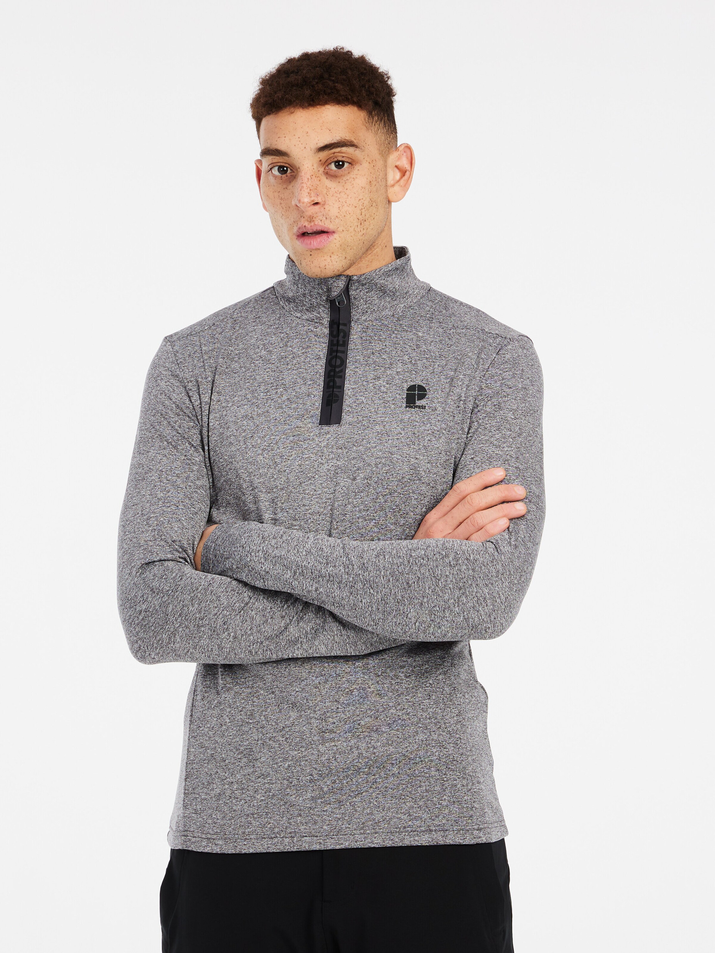 PROTEST Athletic Sweatshirt 'WILL' in Grey: front
