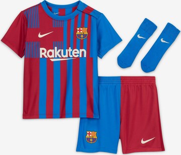 Completo per l'allenamento 'FC Barcelona Minikit Home 2021/2022' di NIKE in rosso: frontale