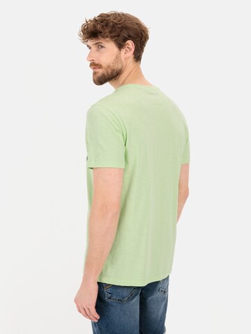 CAMEL ACTIVE T-Shirt mit Print aus nachhaltiger Baumwolle in Grün