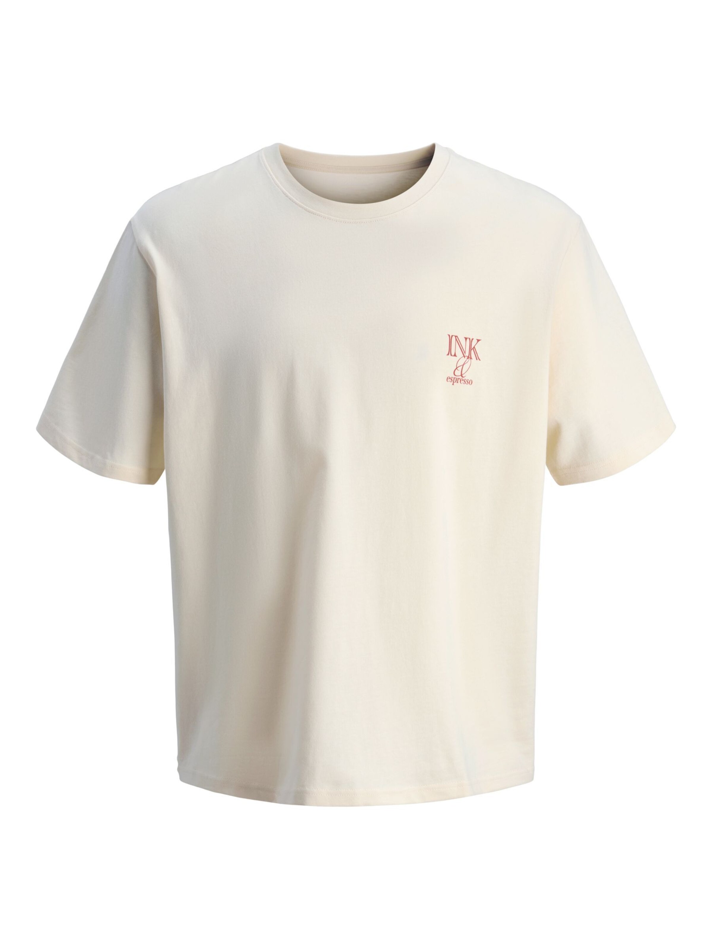 JACK & JONES Shirt in de kleur Sand / Groen / Oranjerood / Wit, Productweergave