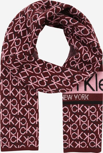Calvin Klein Sjal i lys pink / vinrød / sort, Produktvisning
