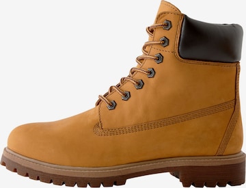 Next Lace-up boots in Yellow: front