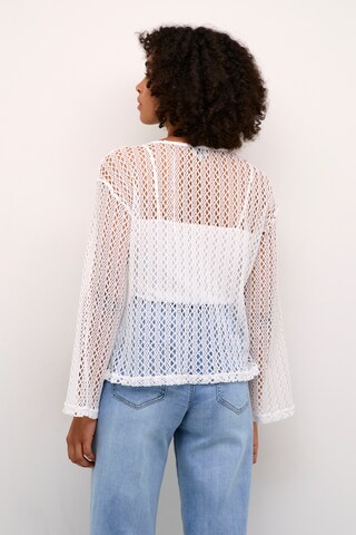 Kaffe Pullover 'Lykke' i hvid