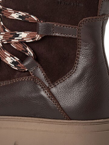 Tamaris Lace-up bootie in Brown
