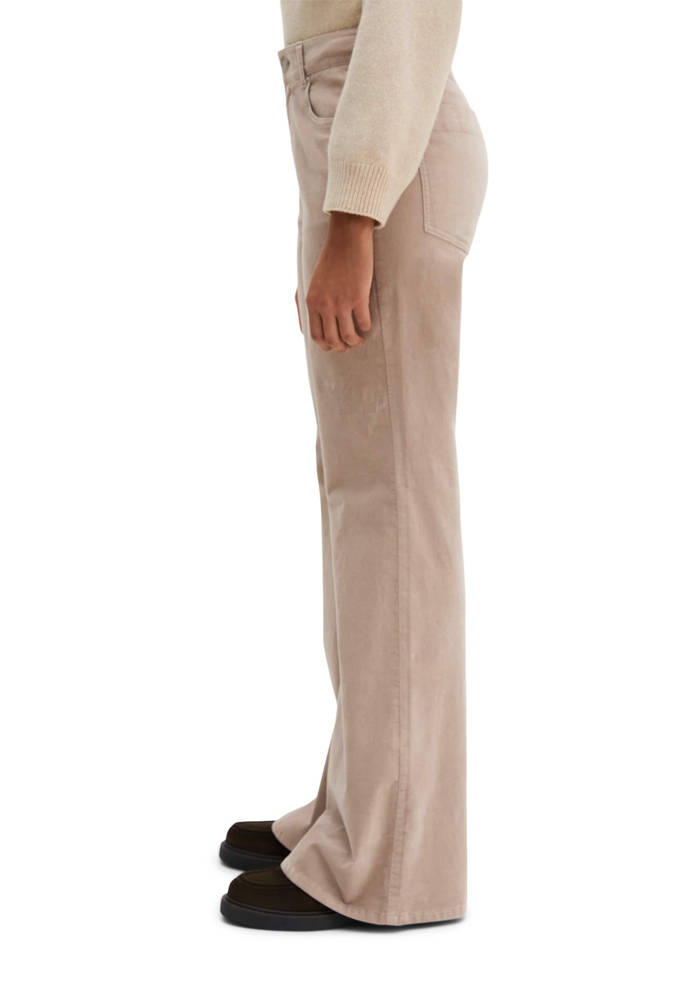 Marc O'Polo Bootcut Broek in Beige: zijkant
