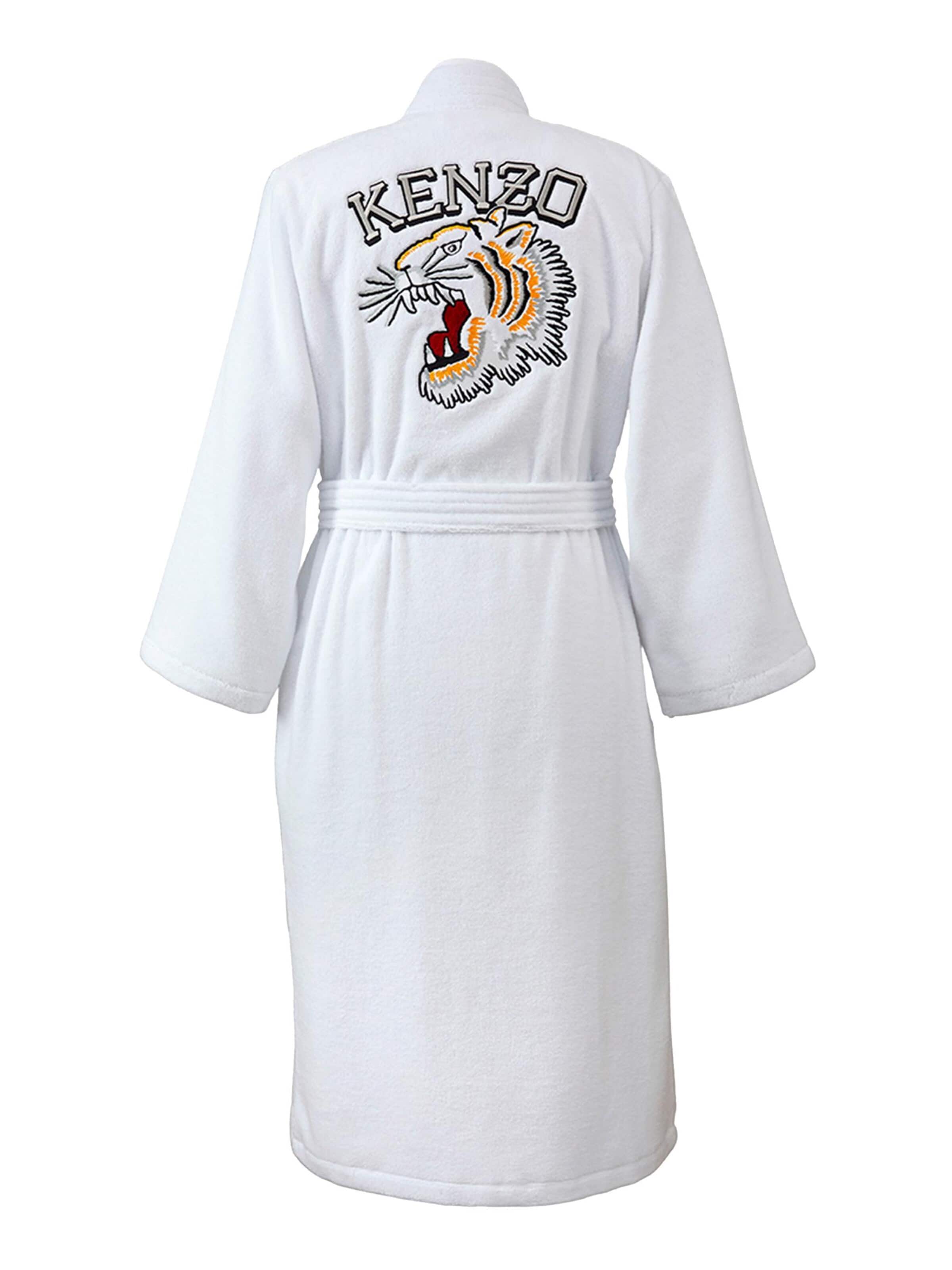 KENZO Long Bathrobe 'KVTIGER' in White