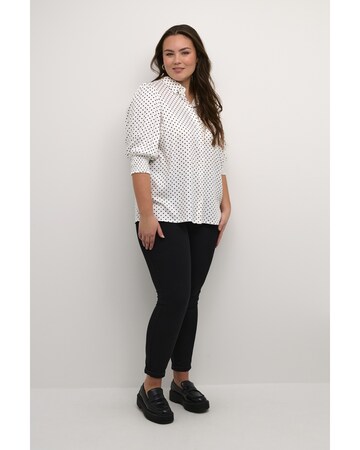 KAFFE CURVE Bluse 'KC Thori' in Weiß