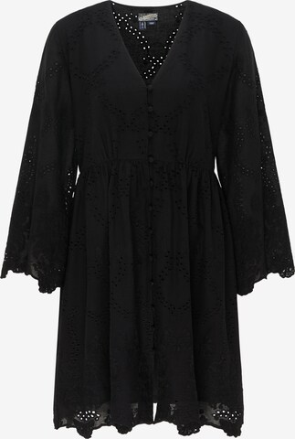 Robe-chemise DreiMaster Vintage en noir : devant