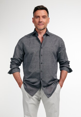 ETERNA Comfort fit Button Up Shirt in Grey: front