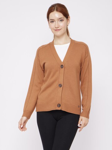VICCI Germany Knit Cardigan in Brown: front