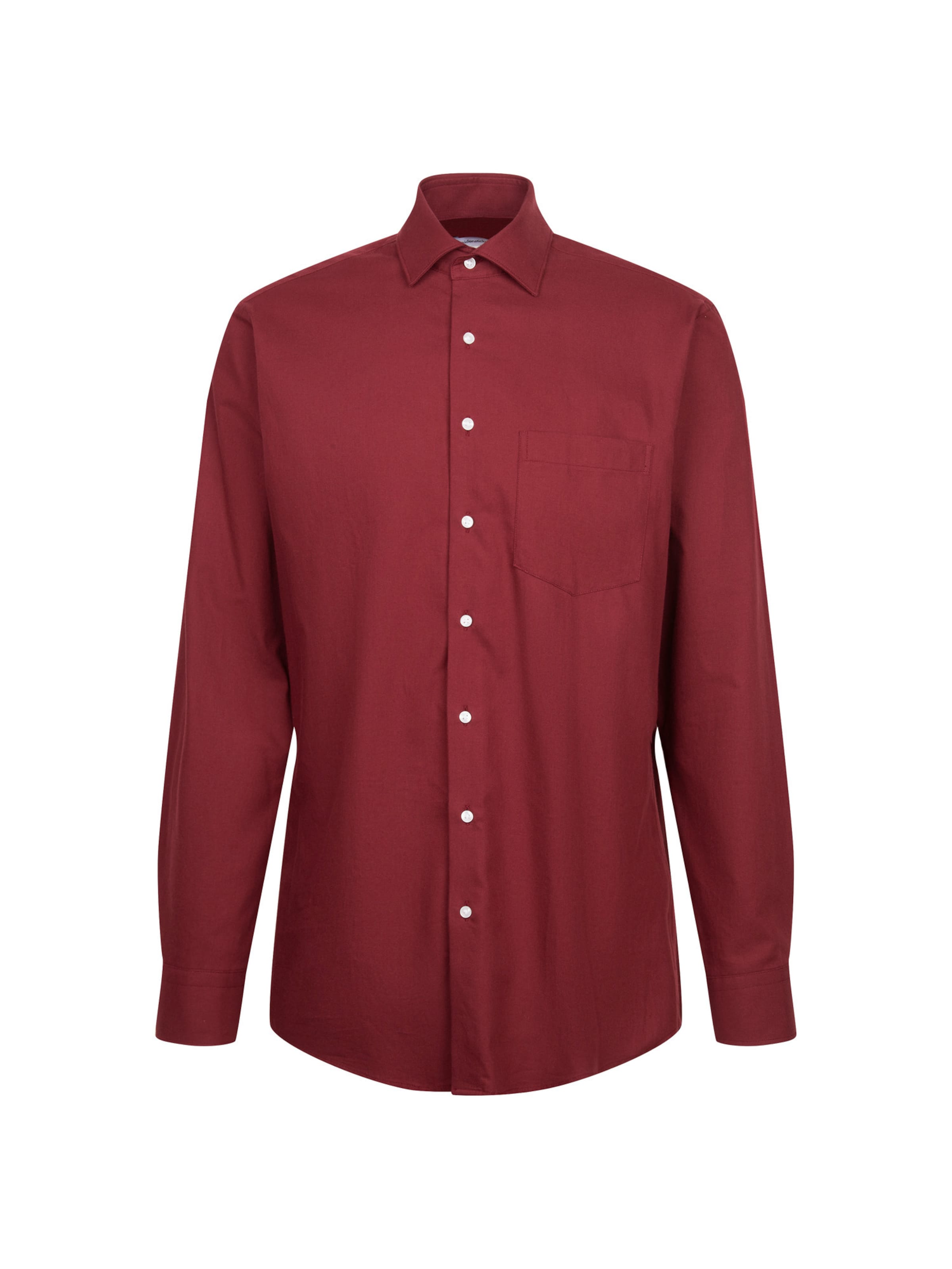 SEIDENSTICKER Regular fit Business shirt 'Schwarze Rose' in Red: front