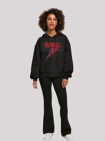 F4NT4STIC Sweatshirt 'David Bowie Distressed Rebel' in Zwart