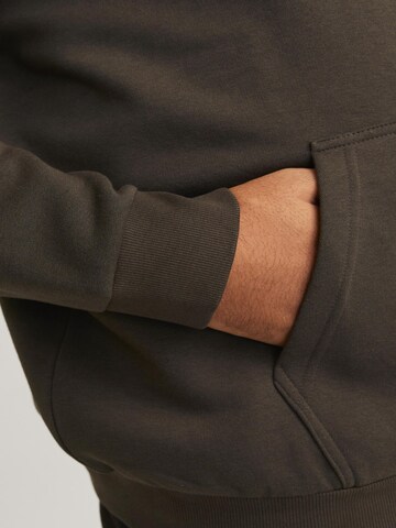 Jack & Jones Plus Sweatjacka 'JJEBRADLEY' i brun