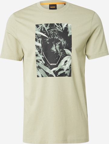 BOSS Shirt 'Animali' in Green: front
