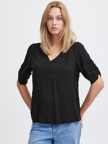 ICHI Bluse 'MAIN' in Schwarz: Vorderseite