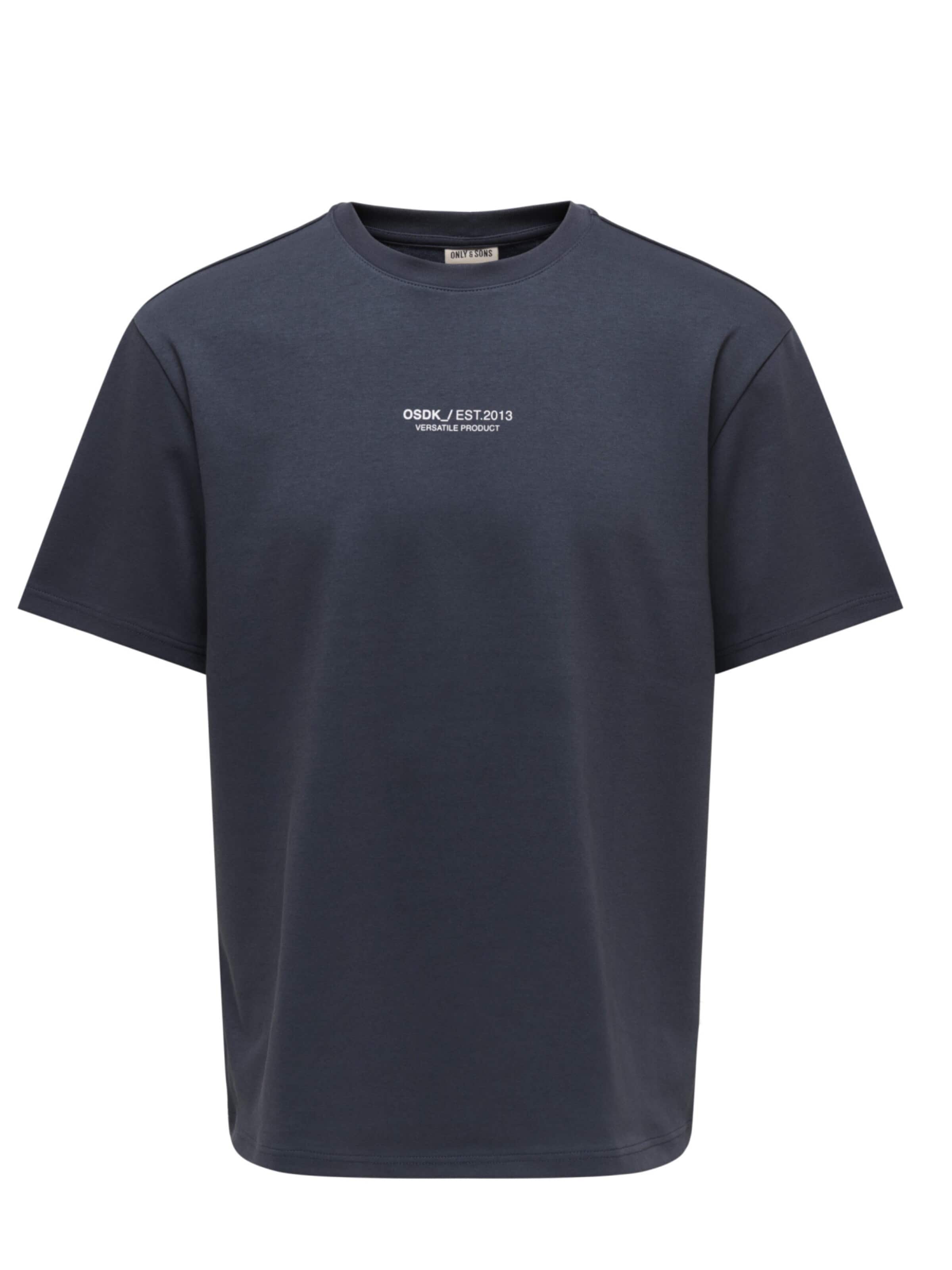 ONLY Shirt 'ONLY - Heren t-shirt' in Blauw: voorkant