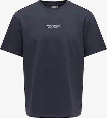 ONLY Shirt 'ONLY - Heren t-shirt' in Blauw: voorkant