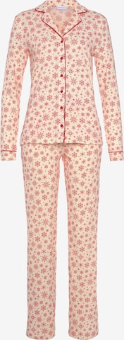 LASCANA Pyjamas 'Xmas' i pink: forside