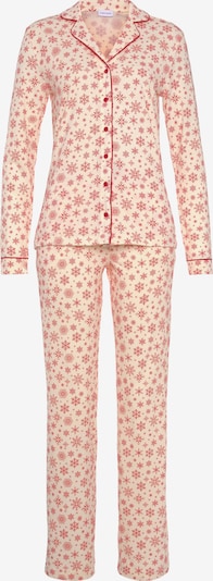 LASCANA Pyjama 'Xmas' en rose pastel, Vue avec produit