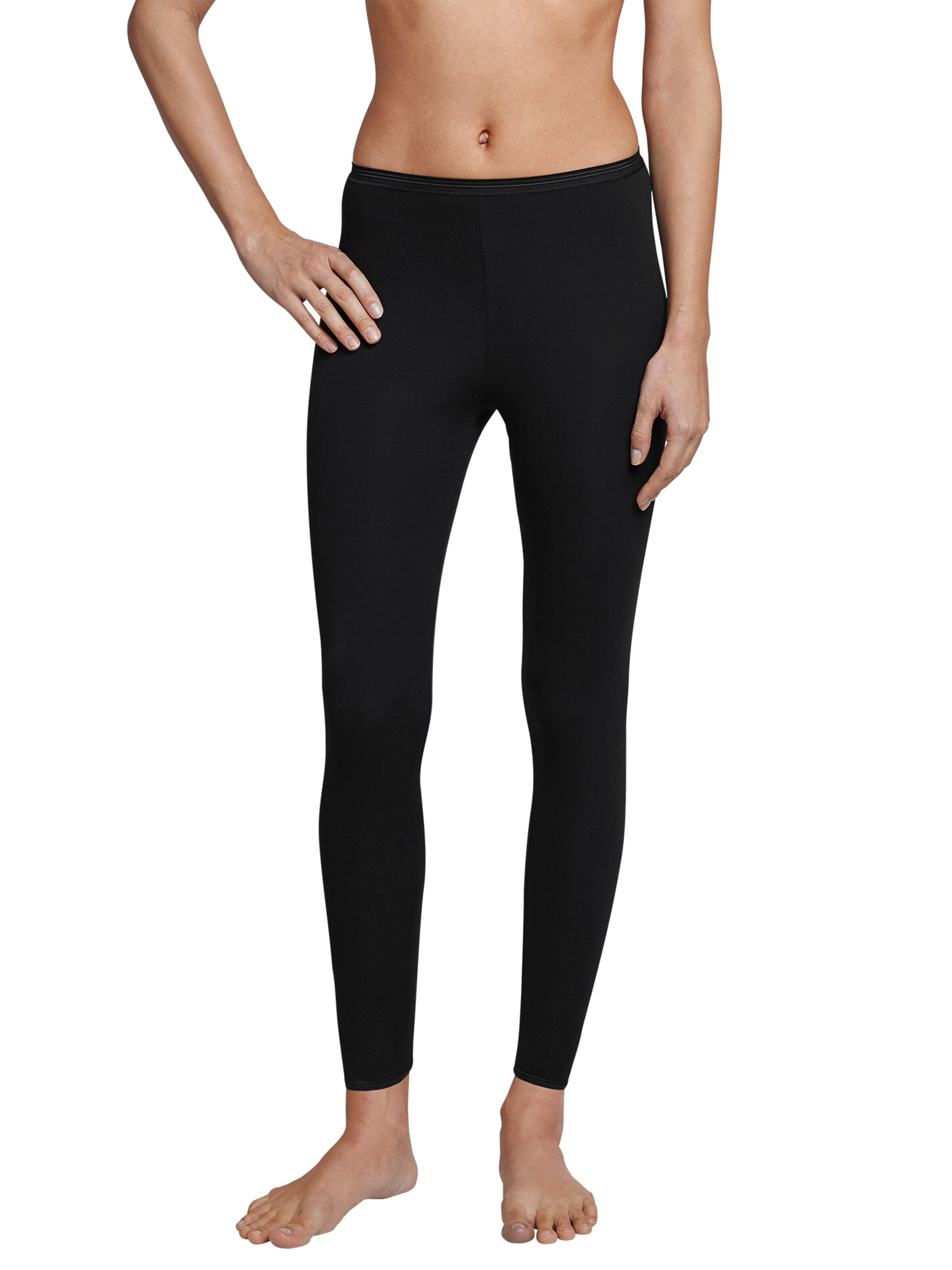 SCHIESSER Regular Leggings 'Luxury' in Black: front