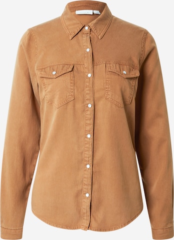 VILA Блузка 'VIBISTA' в Коричневый: спереди