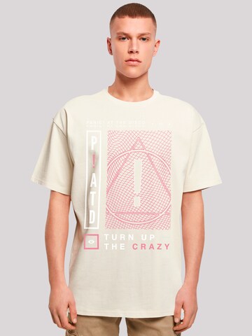 T-Shirt 'Panic At The Disco Turn Up The Crazy' F4NT4STIC en beige