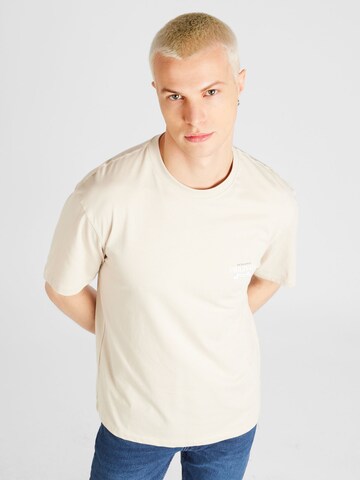 JACK & JONES T-shirt 'COZY' i beige: framsida