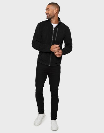 Threadbare Fleece Jacket 'Myers' in Black