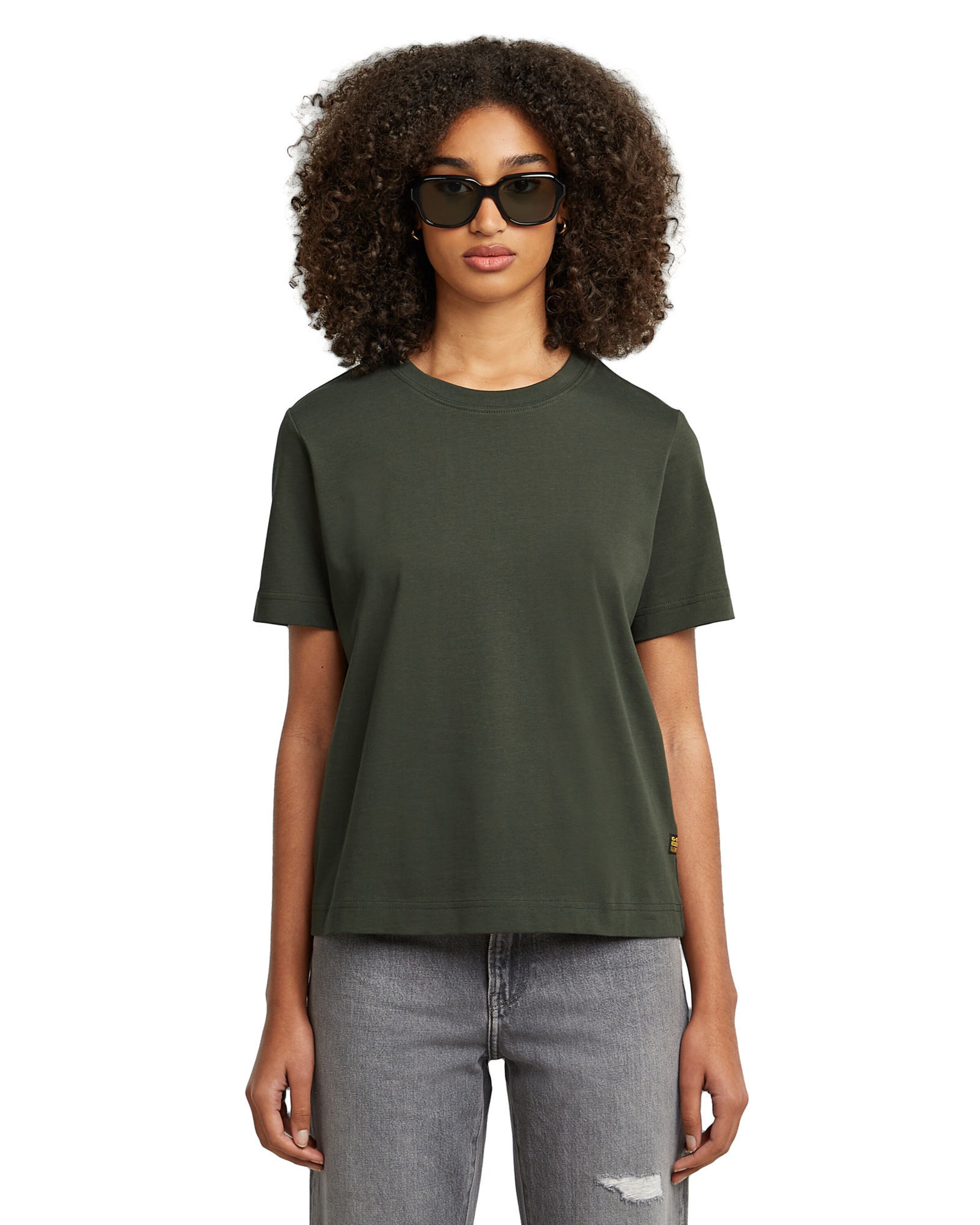 G-STAR Shirt 'Heavy Weight' in Grijs: voorkant