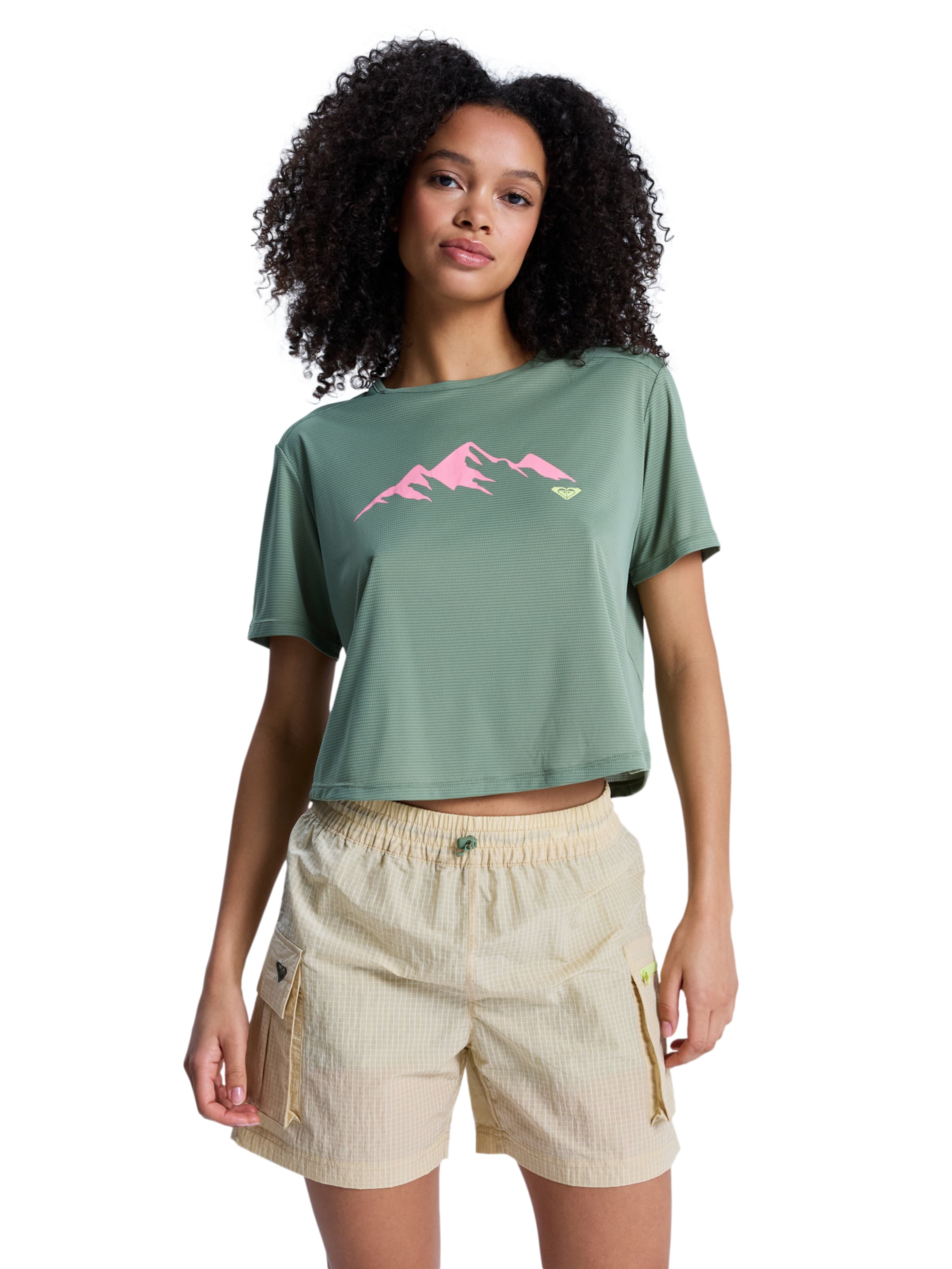 ROXY Performance Shirt 'Boundless Spirit 3' in Green: front