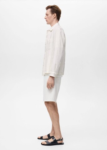 MANGO MAN Regular fit Button Up Shirt 'Ibiza' in Beige