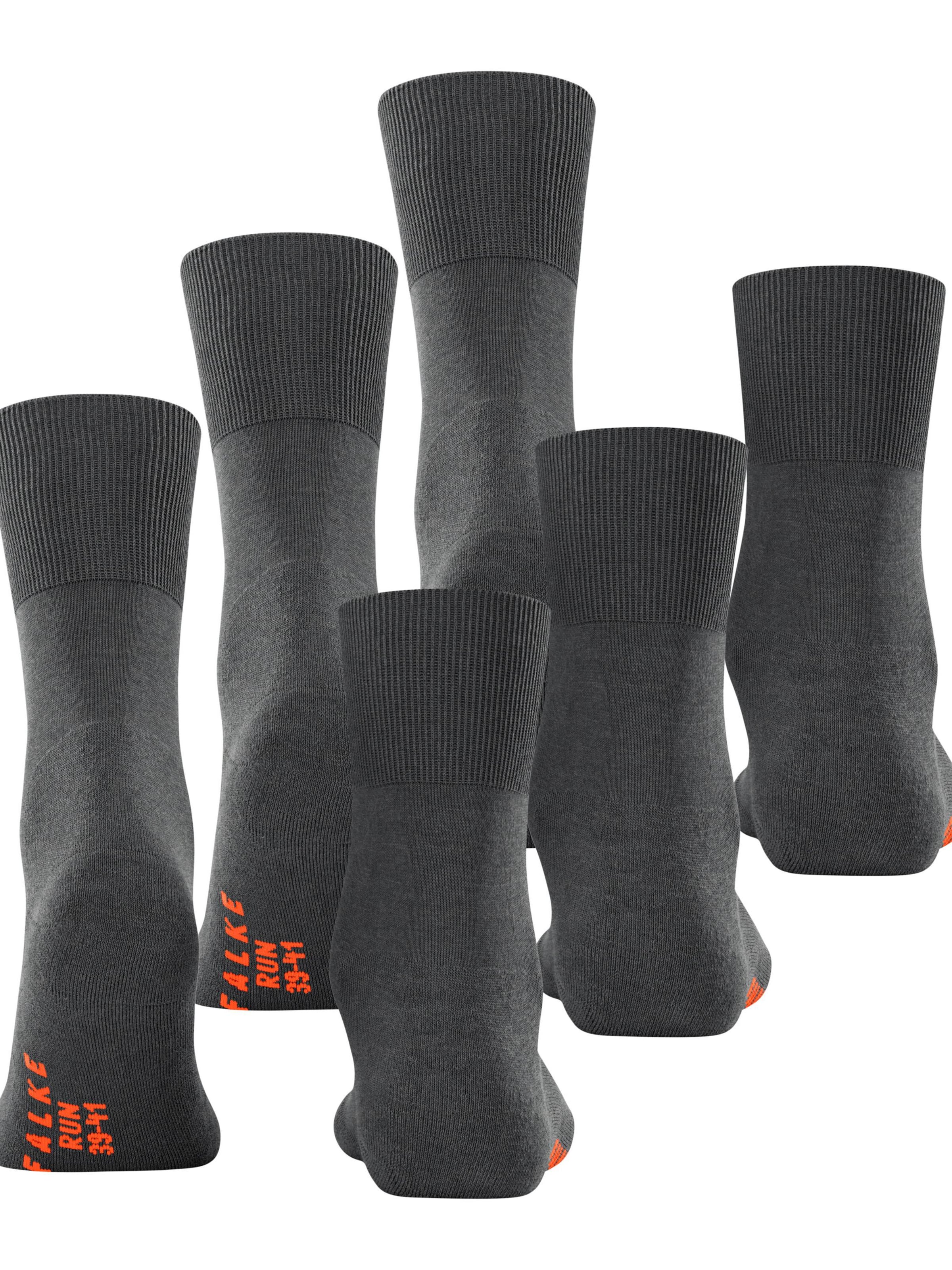 FALKE Socks 'Run 3-Pack' in Grey