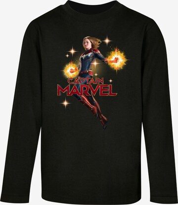 ABSOLUTE CULT Shirt 'Captain Marvel - Carol Danvers' in Zwart: voorkant