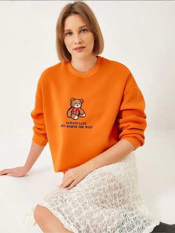 Bianco Lucci Sweatshirt in Orange